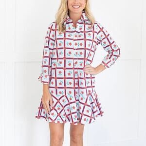 LIVRO Polly Mini Dress Mayflower A-Line Shirt Dress Women's Size Large NEW
